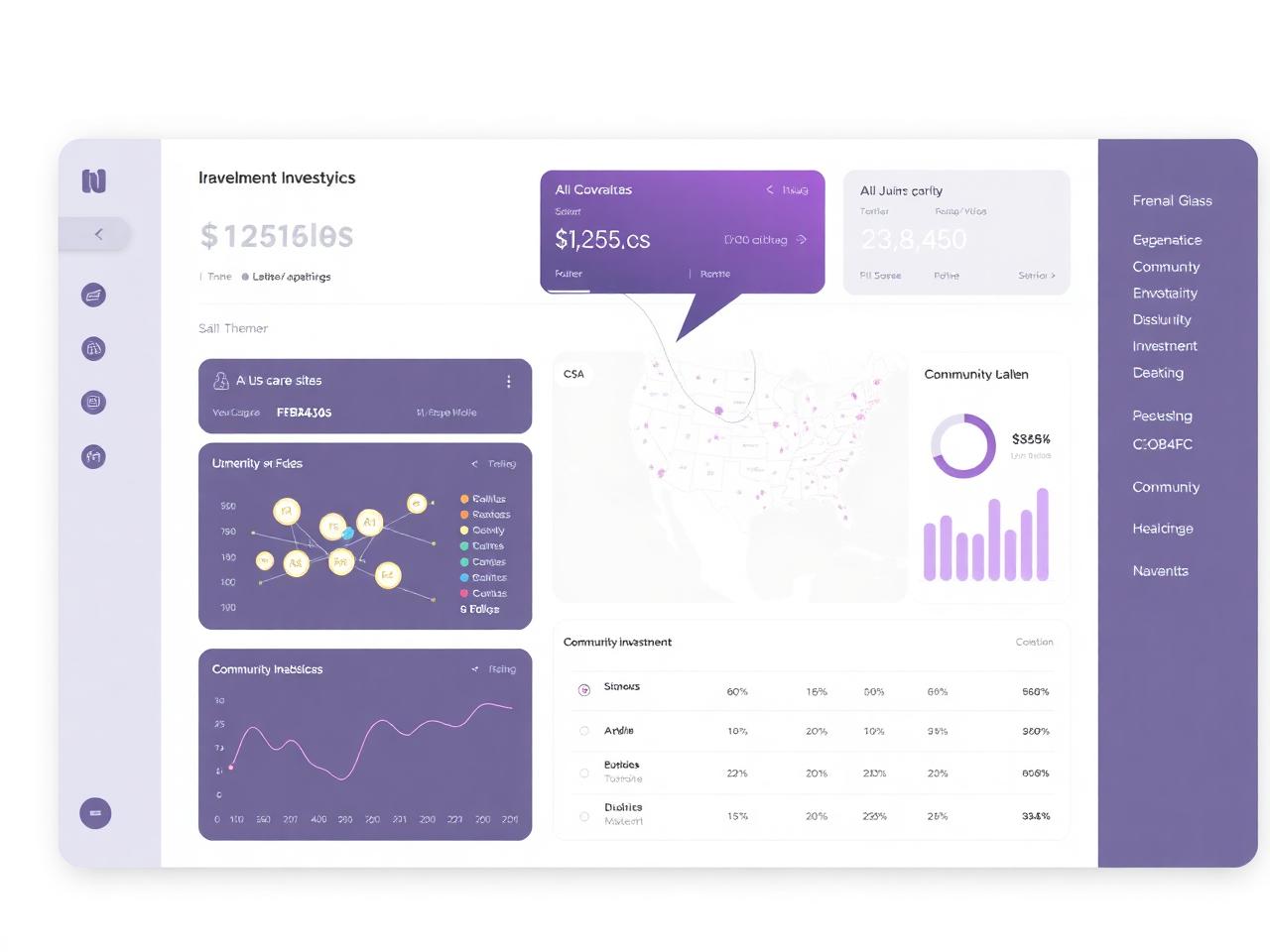AI investment analytics platform UI